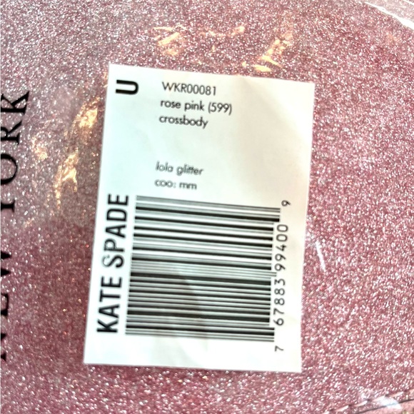 Kate Spade Lola Rose Pink Glitter Crossbody Handbag NEW WKR00081 - Picture 14 of 14